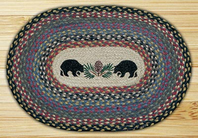 Black Bears Braided Placemat