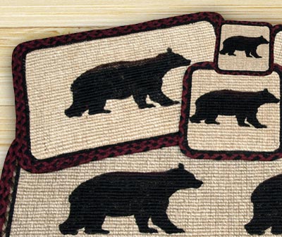 Cabin Bear Wicker Weave Placemat