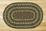 Ebony, Ivory, and Chocolate Braided Jute Rug, Oval - 20 x 30 inch