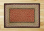 Burgundy and Mustard Braided Jute Rug, Rectangle - 20 x 30 inch