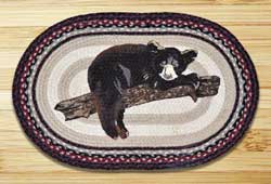 Baby Bear Oval Patch Braided Rug