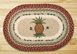 Pineapple Oval Patch Braided Rug