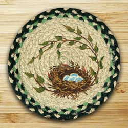 Robins Nest Braided Jute Tablemat - Round (10 inch)